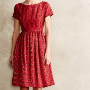 Anthropologie Moulinette Soeurs Red Dress Size 2